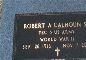 Robert A Calhoun, Sr Robert A Calhoun, Sr