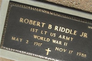 Robert B Riddle, Jr Robert B Riddle, Jr