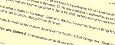 Robert "Bob" Ritchie Robert "Bob" Ritchie