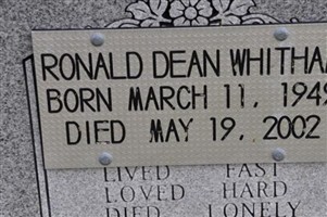 Ronald Dean Whitham Ronald Dean Whitham