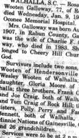 Rosa Craig Wooten Galloway Rosa Craig Wooten Galloway