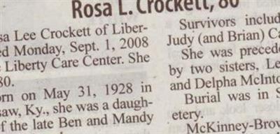 Rosa Lee McIntosh Crockett