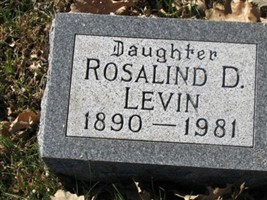 Rosalind D. Levin Rosalind D. Levin