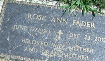 Rose Ann Fader
