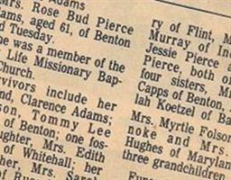 Rosebud "Sis" Pierce Adams