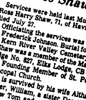 Ross Harry Shaw Ross Harry Shaw