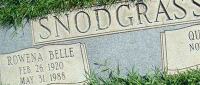 Rowena Belle Snodgrass Rowena Belle Snodgrass