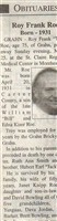 Roy "Troy" Frank Roe
