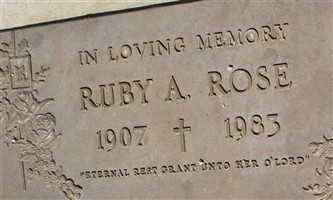 Ruby A. Rose Ruby A. Rose