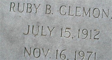 Ruby B. Clemons Ruby B. Clemons