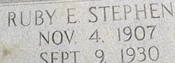 Ruby E, Stephens Ruby E, Stephens