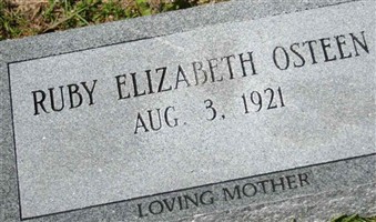Ruby Elizabeth Osteen Ruby Elizabeth Osteen
