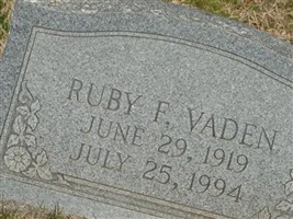 Ruby F. Vaden Ruby F. Vaden