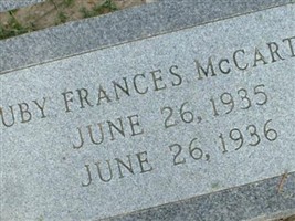 Ruby Frances McCARTER Ruby Frances McCARTER