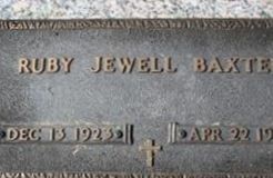Ruby Jewell Baxter Ruby Jewell Baxter