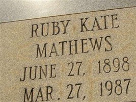 Ruby Kaye Mathews Ruby Kaye Mathews