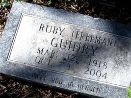 Ruby L. Freeman Guidry Ruby L. Freeman Guidry