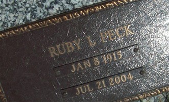 Ruby L. Peck Ruby L. Peck