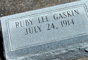 Ruby Lee Gaskin Ruby Lee Gaskin