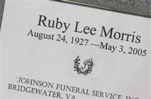 Ruby Lee Morris Ruby Lee Morris