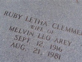 Ruby Letha Clemmer Arey Ruby Letha Clemmer Arey
