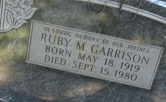 Ruby M Garrison Ruby M Garrison