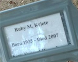 Ruby M. Kriete Ruby M. Kriete