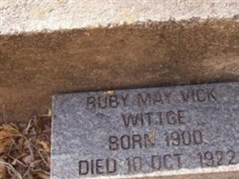 Ruby Mae Vick Wittge Ruby Mae Vick Wittge