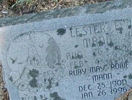 Ruby May "Rowe" Mann Ruby May "Rowe" Mann