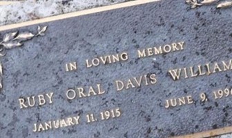 Ruby Oral Davis Williams Ruby Oral Davis Williams