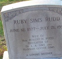 Ruby Sims Rudd Ruby Sims Rudd