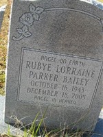 Rubye Lorraine Parker Bailey Rubye Lorraine Parker Bailey