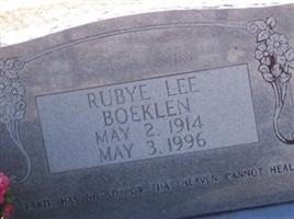 Rubye Lee Mathews Jones Boeklen