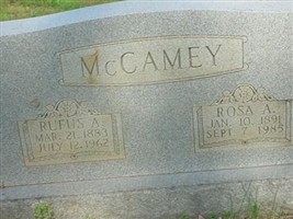 Rufus A McCamey Rufus A McCamey