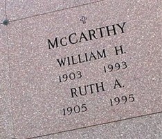 Ruth A McCarthy Ruth A McCarthy