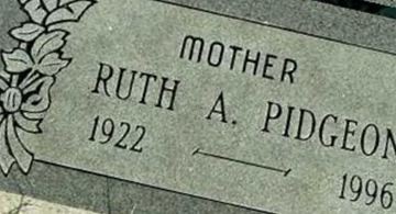 Ruth A. Pidgeon Ruth A. Pidgeon