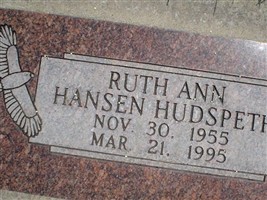 Ruth Ann Hudspeth Ruth Ann Hudspeth