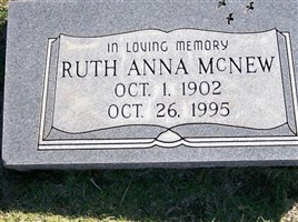 Ruth Anna Morrow McNew Ruth Anna Morrow McNew