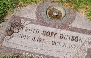 Ruth "F" Goff Dutson Ruth "F" Goff Dutson