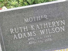 Ruth Katheryn Adams Wilson Ruth Katheryn Adams Wilson