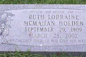 Ruth Lorraine McMahan Holden Ruth Lorraine McMahan Holden