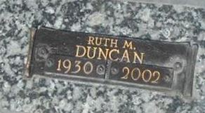 Ruth M Duncan Ruth M Duncan