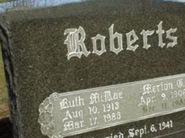 Ruth McRae Roberts Ruth McRae Roberts