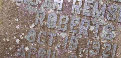 Ruth Remsen Roberts Ruth Remsen Roberts