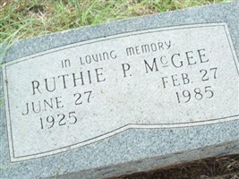 Ruthie P. McGee Ruthie P. McGee
