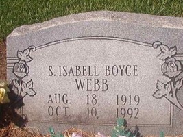 S Isabell Boyce Webb S Isabell Boyce Webb