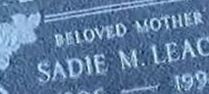 Sadie Mae Wells Leach Sadie Mae Wells Leach