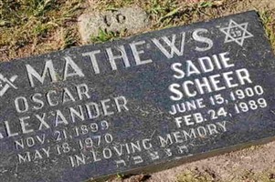 Sadie Scheer Mathews