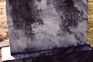 Sallie A. (S. A.) Washam McAdams Sallie A. (S. A.) Washam McAdams