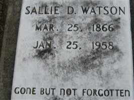 Sallie D. Watson Sallie D. Watson